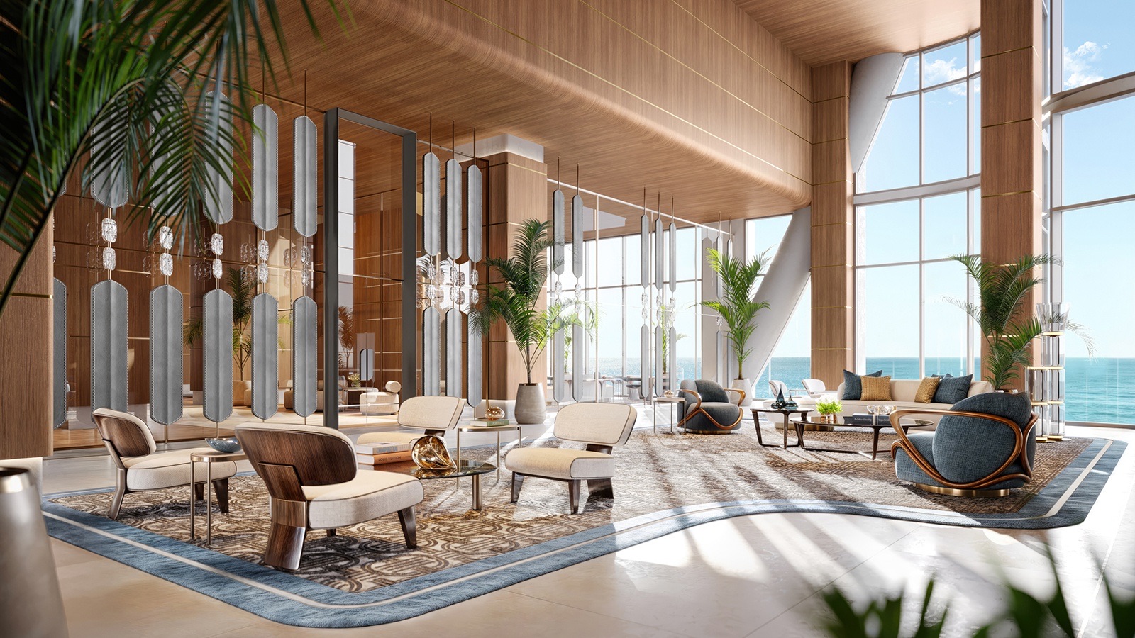 Double-height lounge
