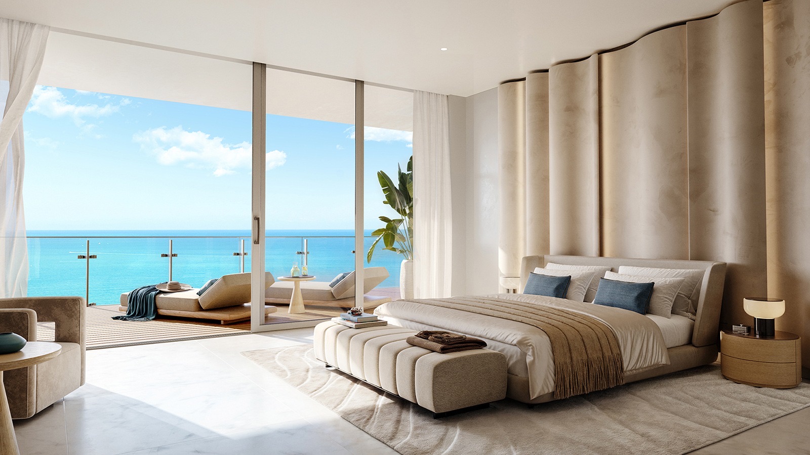 Primary bedroom facing the ocean